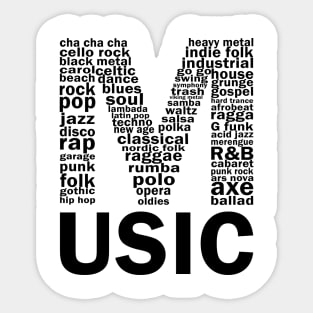 Music genres Sticker